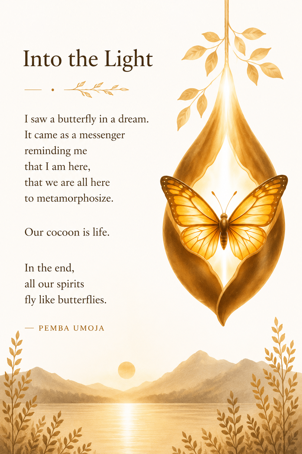 Into the Light — a poem by Pemba Umoja from Moonlight Sings.